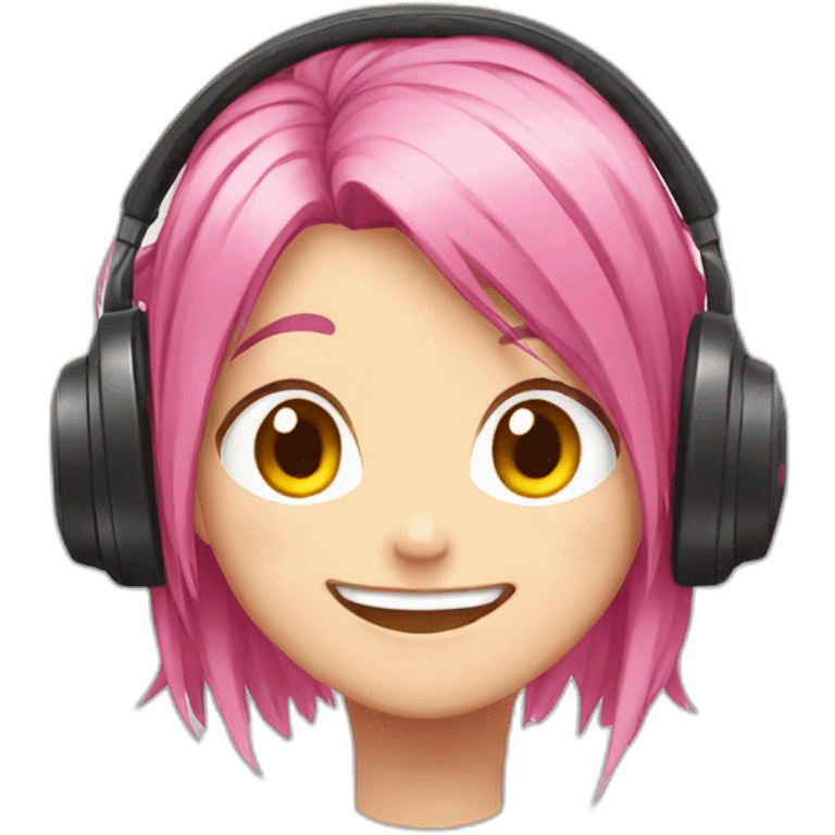 anime-head-pink-hair-happy-headphones emoji