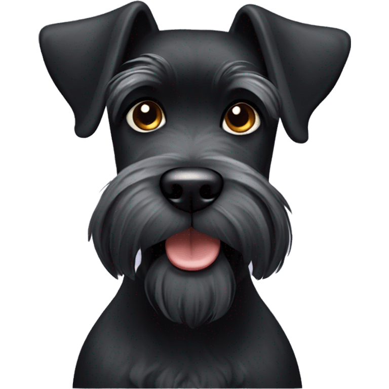 black schnauzer dog  emoji