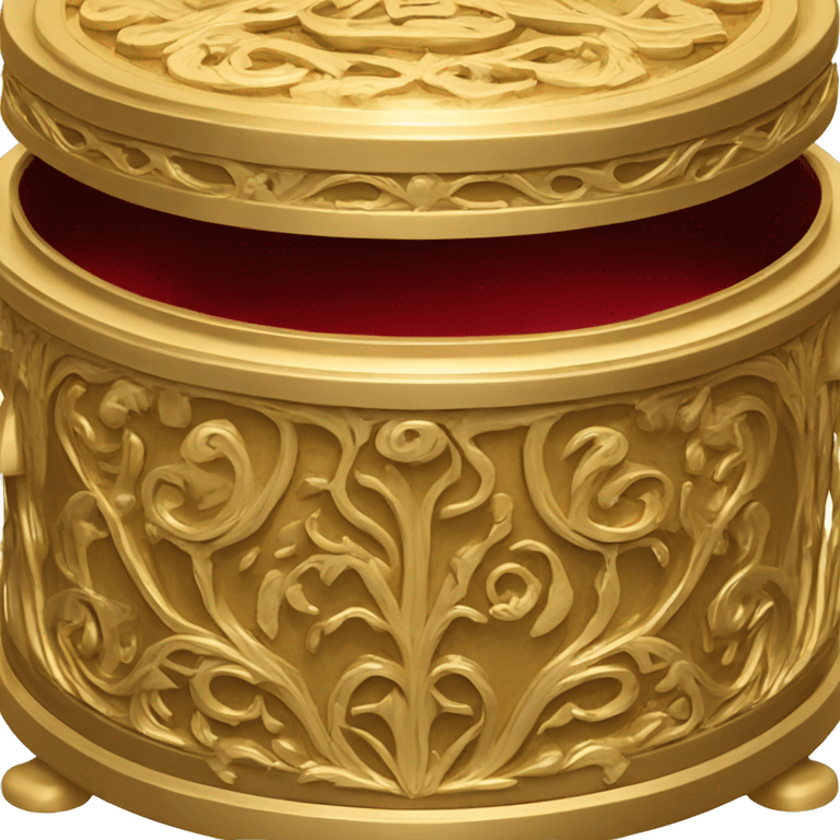  Round ornate gold music box closed emoji