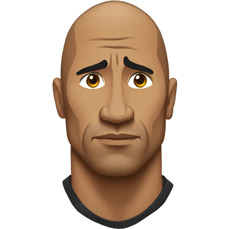 The rock sad emoji emoji