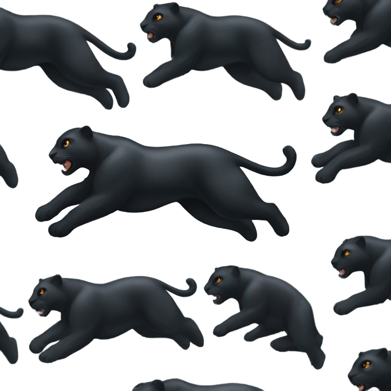 black running jaguar emoji