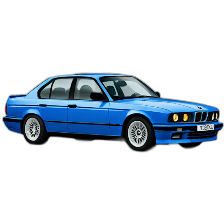 Blue bmw e34 emoji