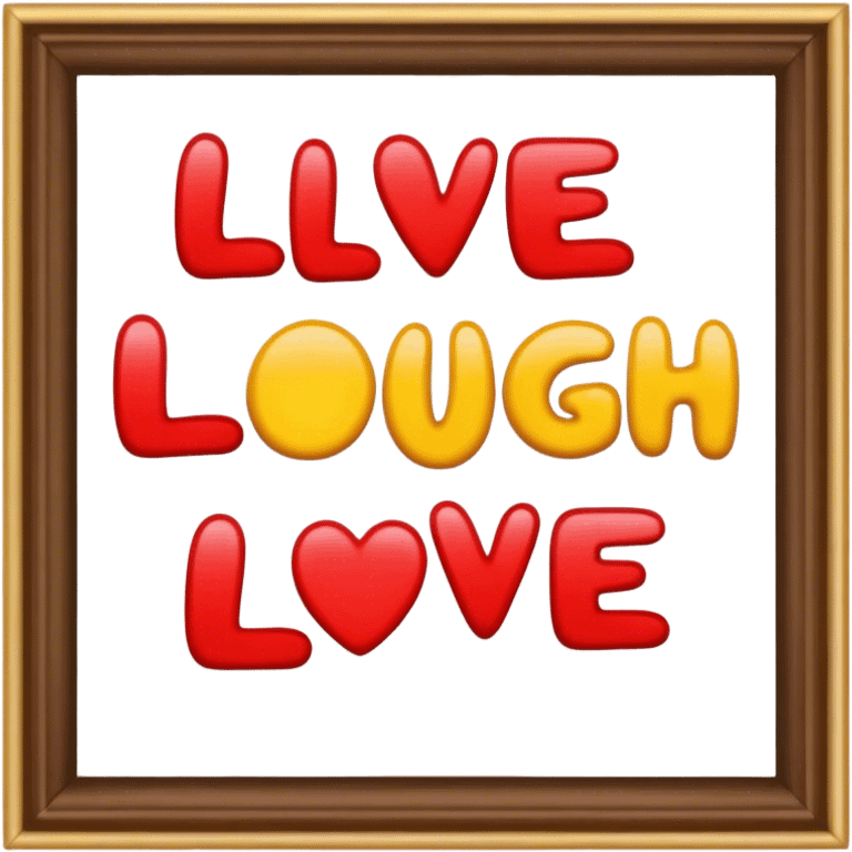 Live laugh love emoji