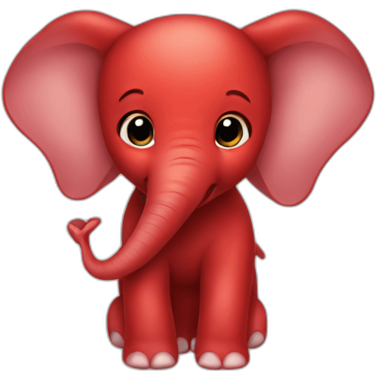 Red baby elephant emoji