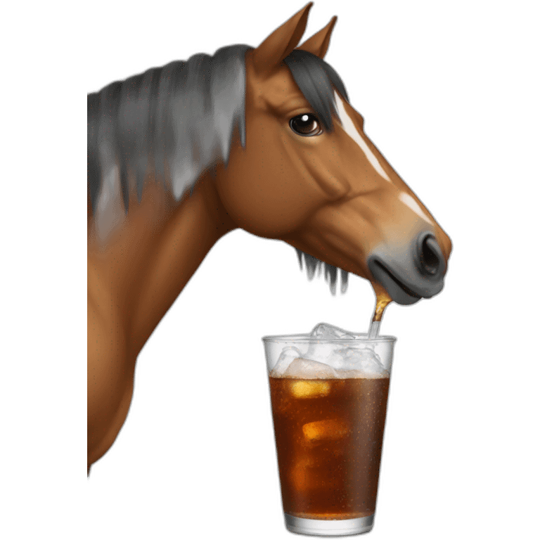 a horse drink soda emoji