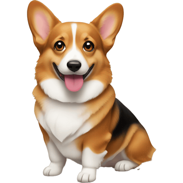 Pembroke welsh corgi celebrates thanksgiving  emoji