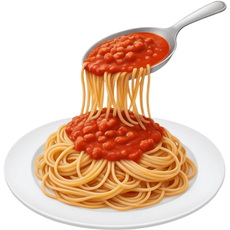 A plate of spaghetti mid-explosion emoji