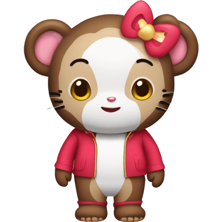 hello kitty in a monkey suit emoji