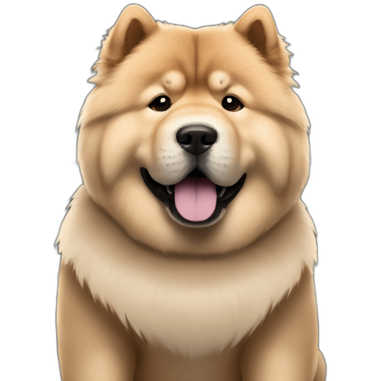 chow chow in a black tesla model 3 car emoji