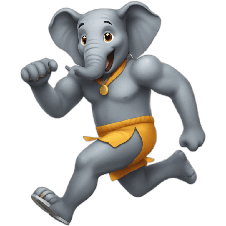 elephant guy running emoji