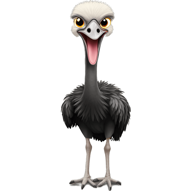 Ostrich being fierce emoji