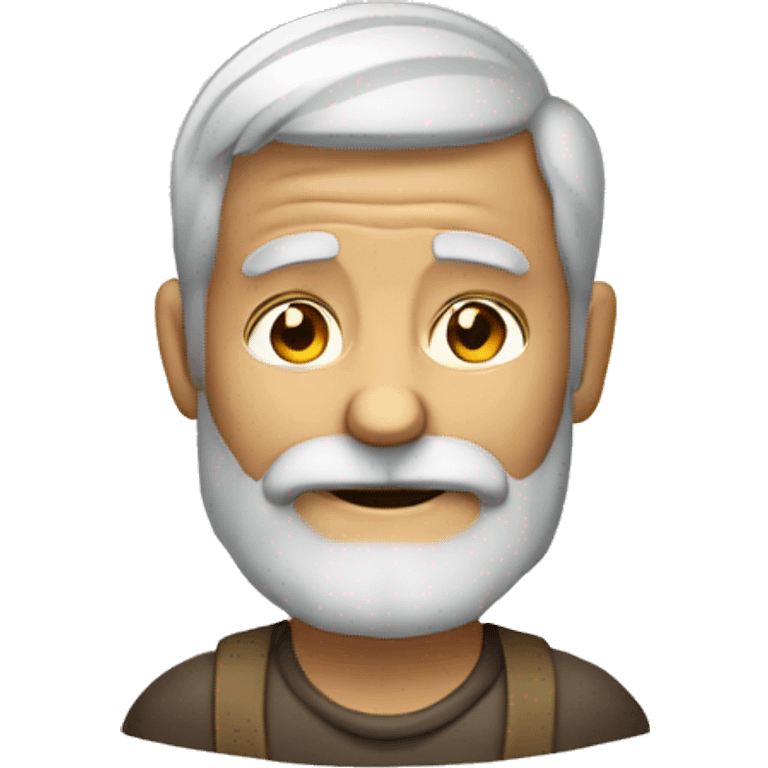 tanned old man with grey beard and wrin emoji