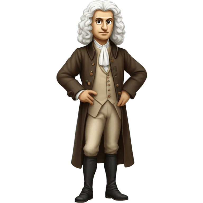 newton  full body realistic perfect face standing emoji