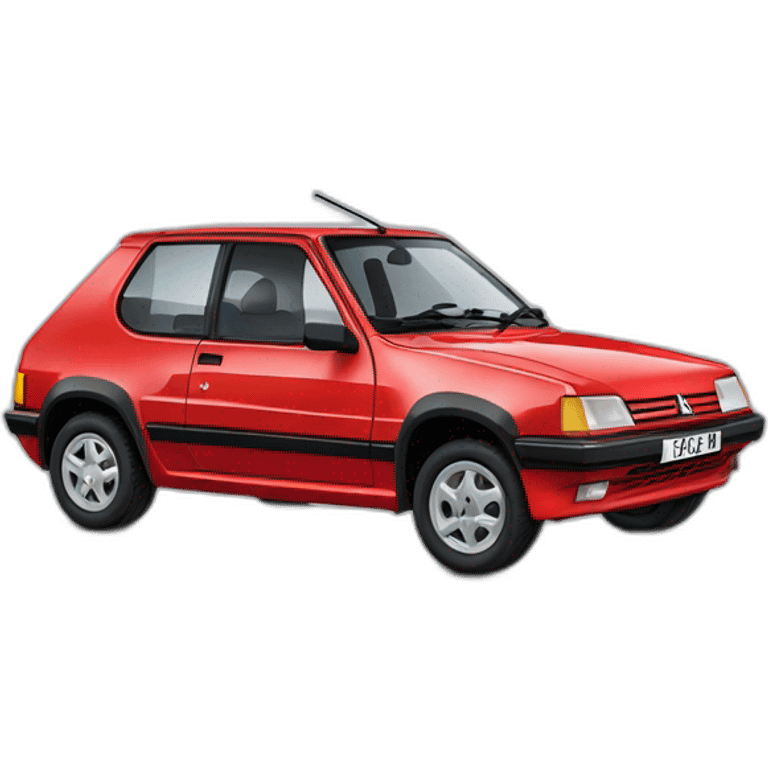 Peugeot 205 rouge emoji