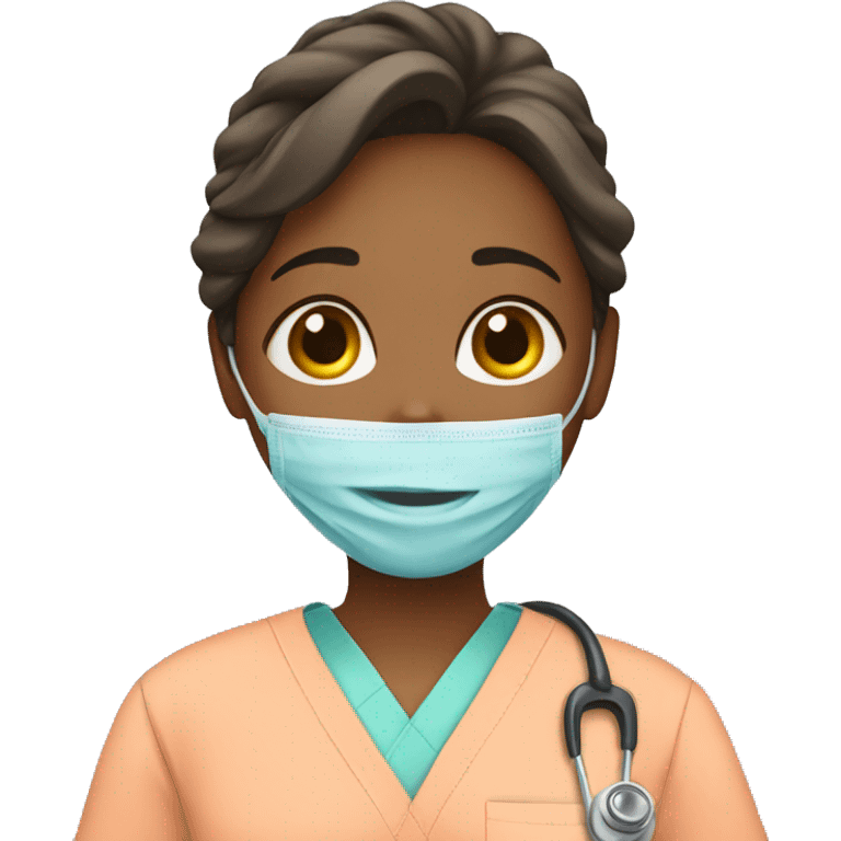 Girl in scrubs emoji