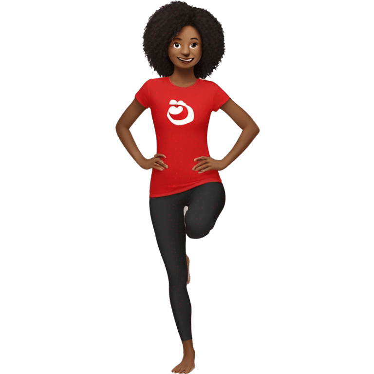 yoga tshirt red emoji