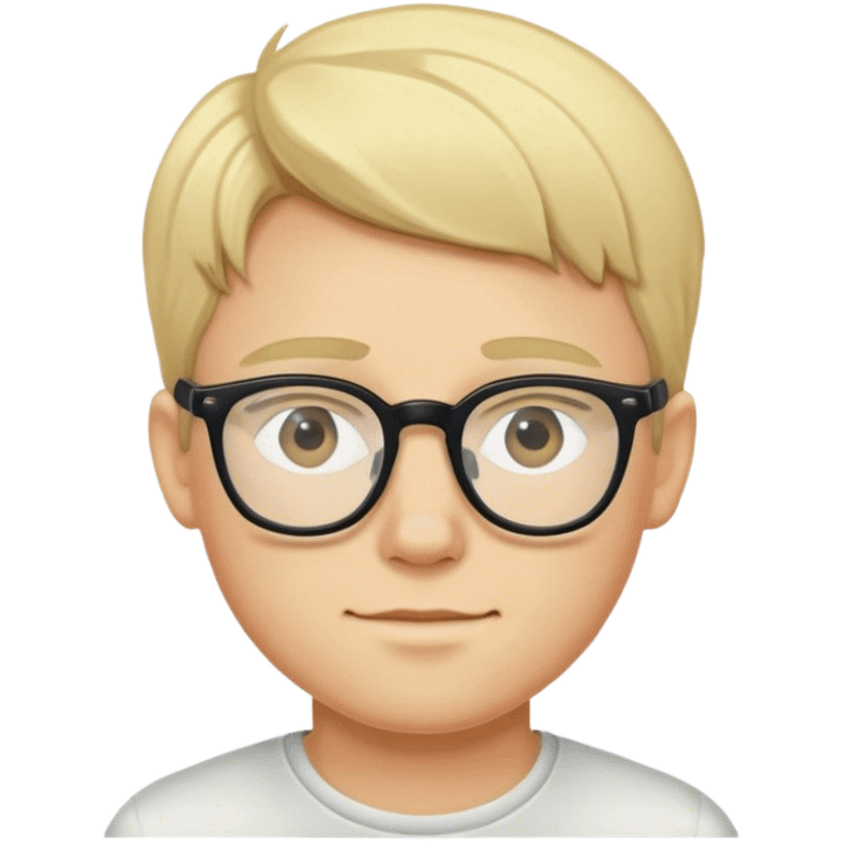 blonde white boy with glasses emoji