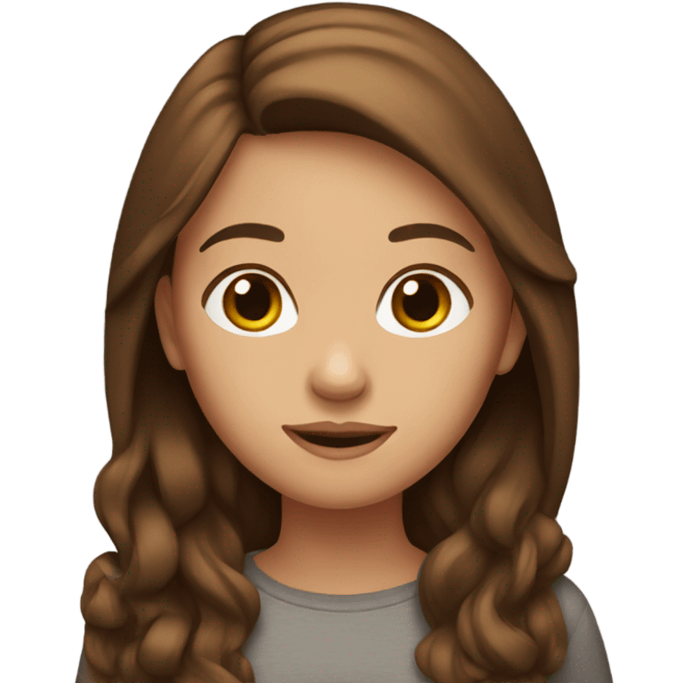 Girl with brown hair  emoji