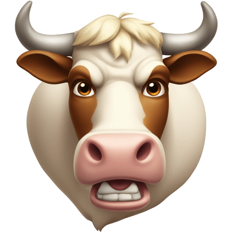 Angry cow emoji