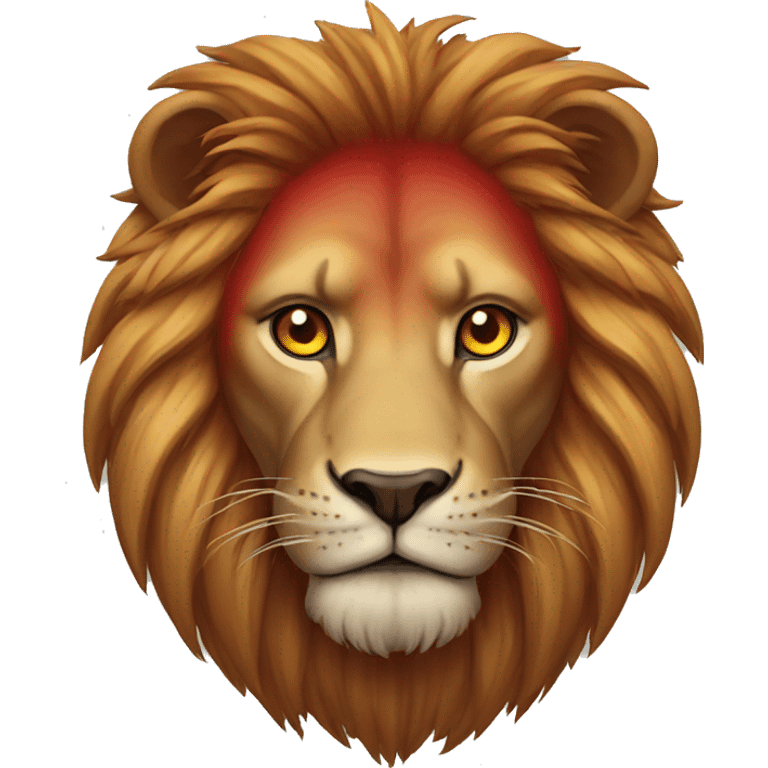 Red eye lion emoji