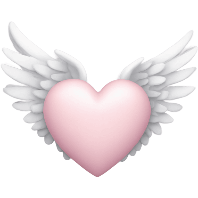 pastel pink heart with white wings emoji