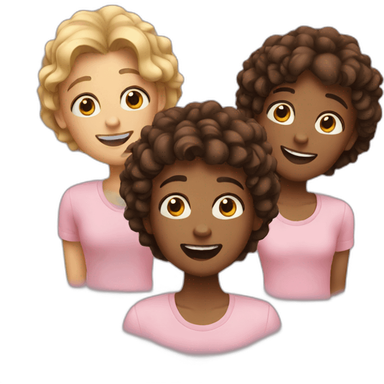 three friend emoji