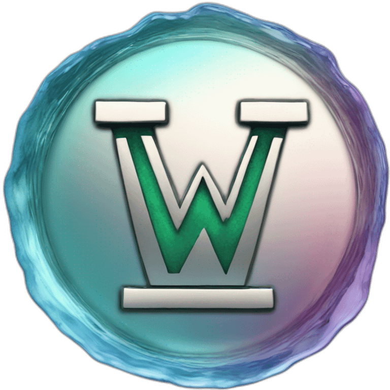 water coin crypto with "W" text and water color emoji