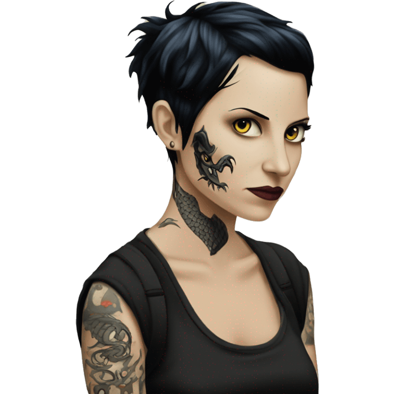 Lisbeth Salander dragon tattoo emoji