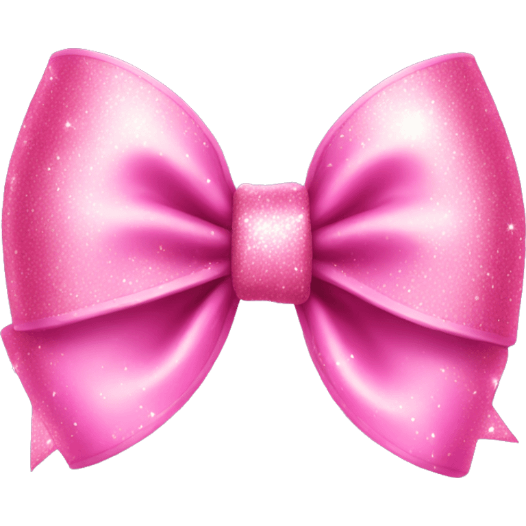 Pink sparkly bow  emoji