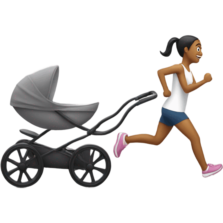 running with a stroller emoji