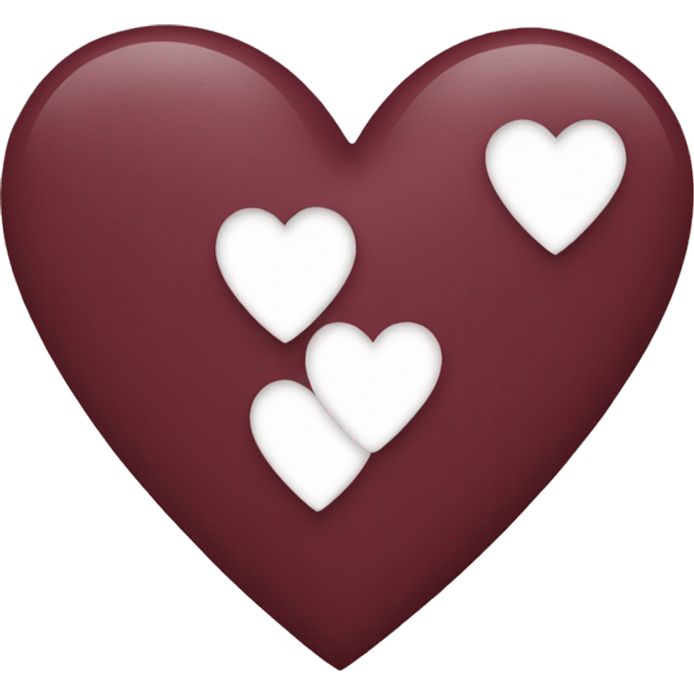 Maroon flat heart emoji