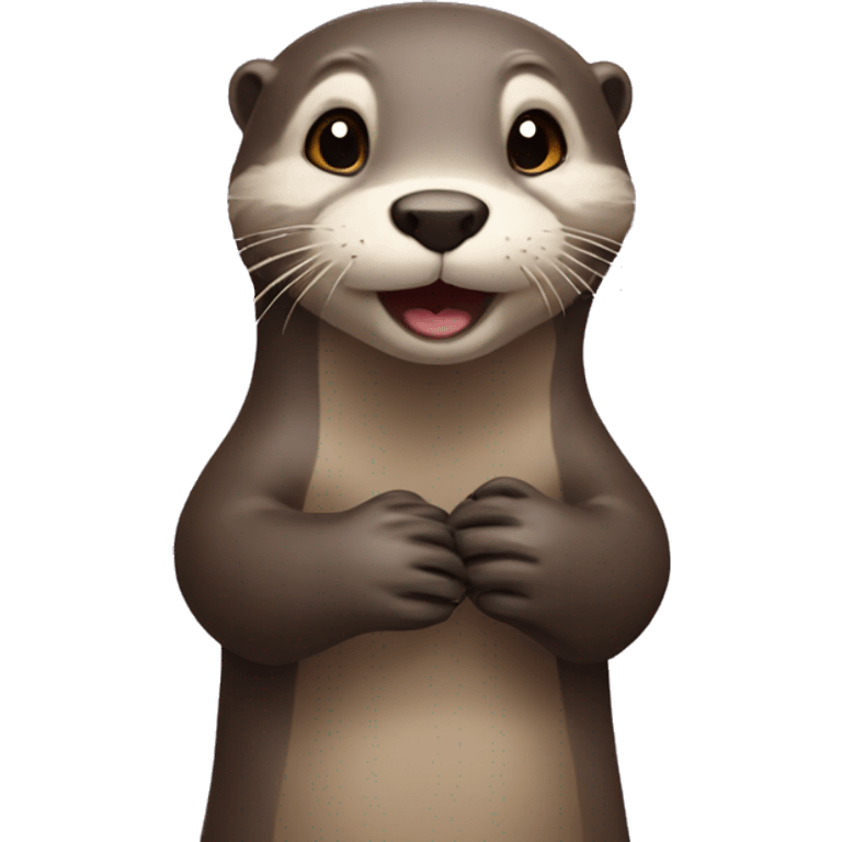 otter asking for hugs emoji