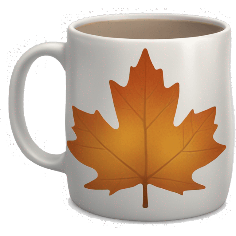 mug with a maple picture emoji