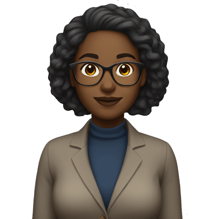 black woman teacher no glasses emoji