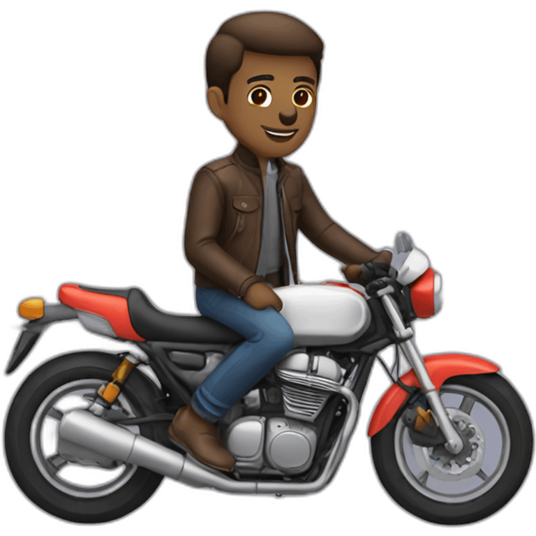 Homme a moto emoji