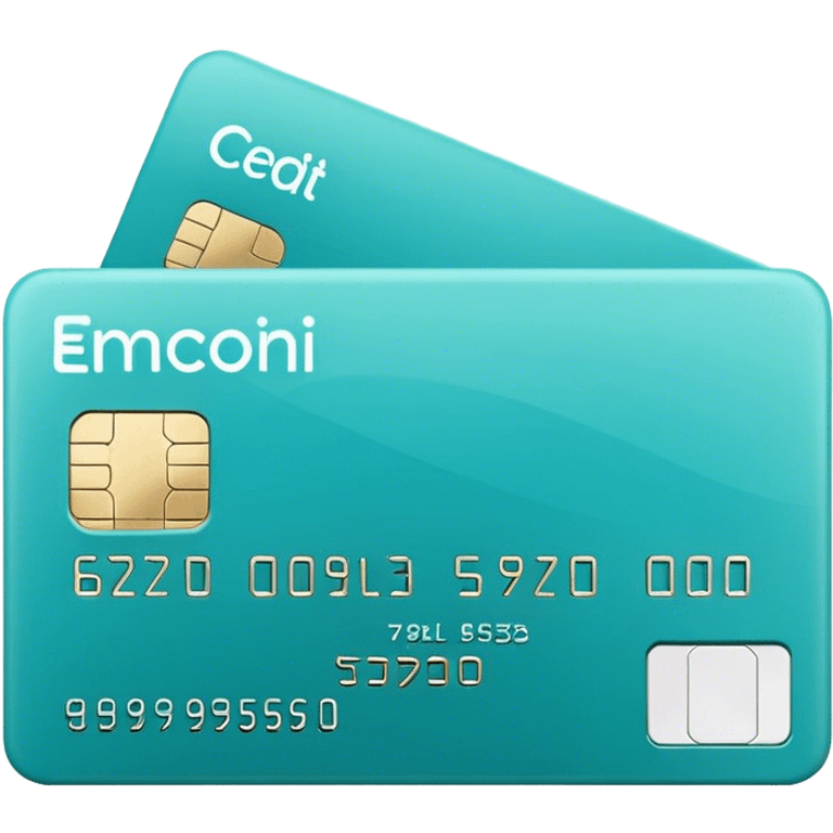 credit card Turquoise color emoji