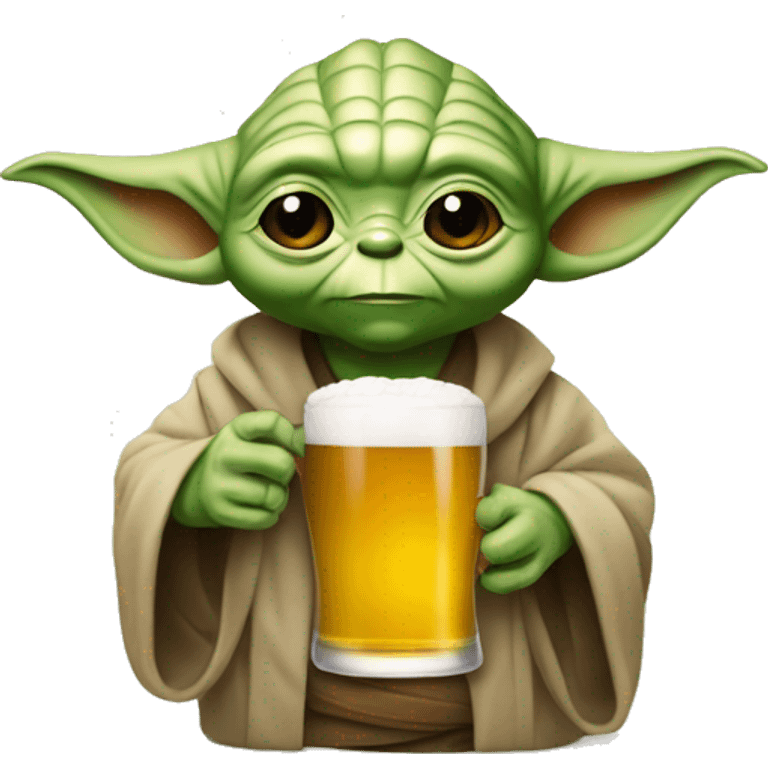 Yoda qui boit une bière emoji