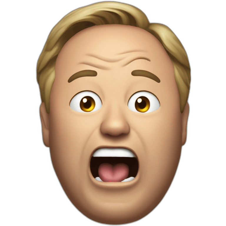 alex jones yelling, angry emoji