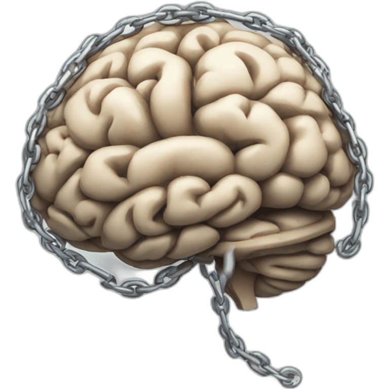 chained brain emoji