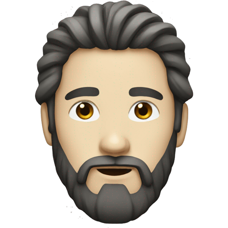  a white with Japanese eyes man with long hair and a beard emoji