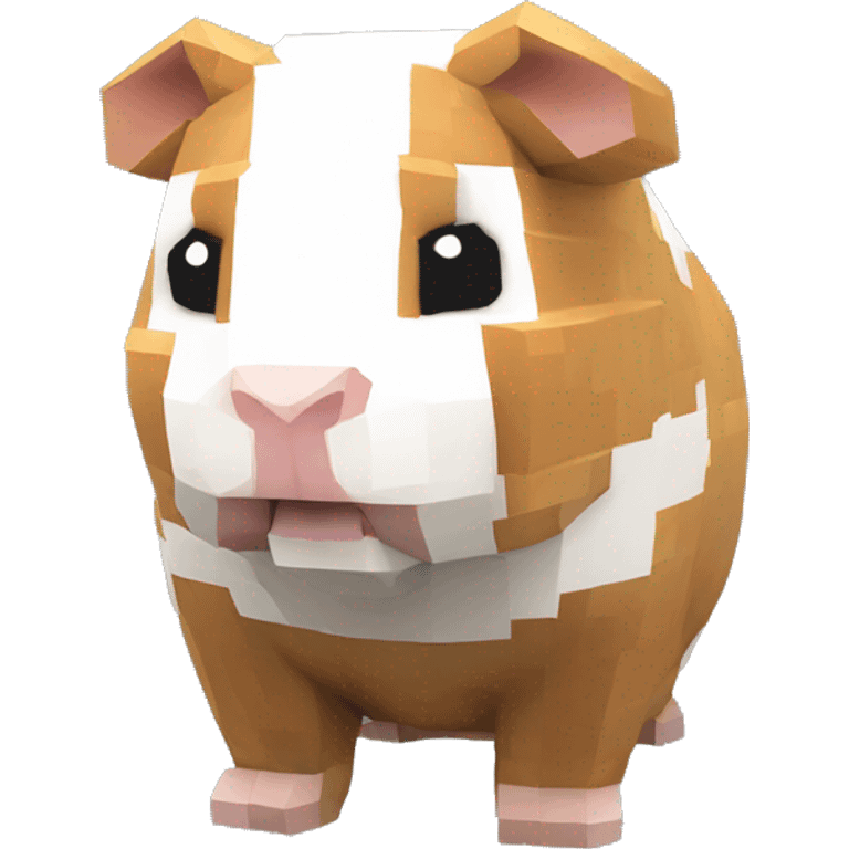 Minecraft style statue of a guineapig emoji