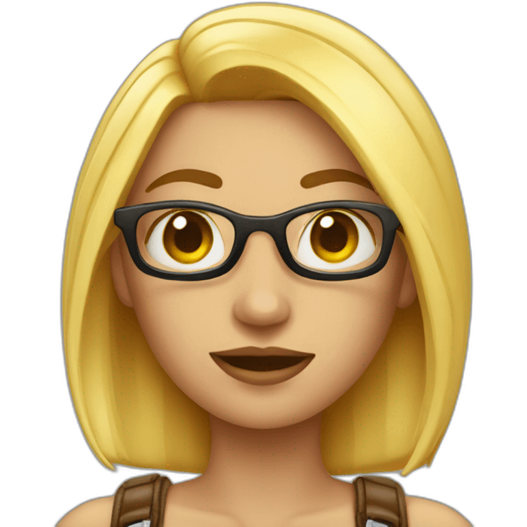 Selfie femme en cuir emoji