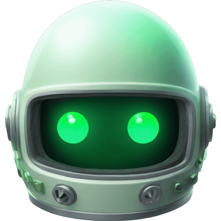 Space helmet with green LED dollar signs for eyes   emoji