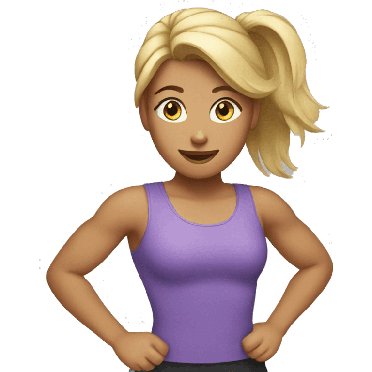 Girl exercises  emoji