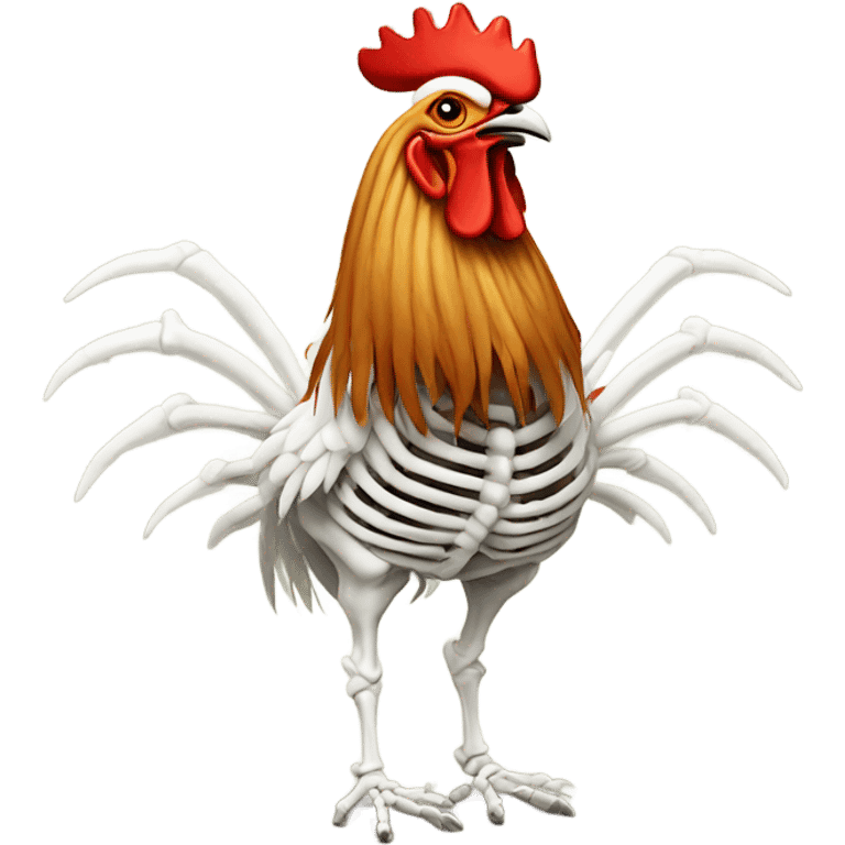 Rooster skeleton emoji