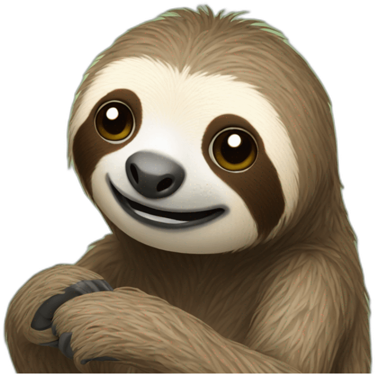 sloth on phone emoji