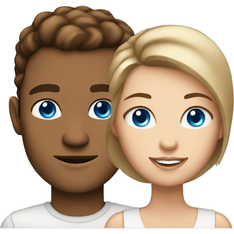 blue-eyed man brown-eyed woman emoji