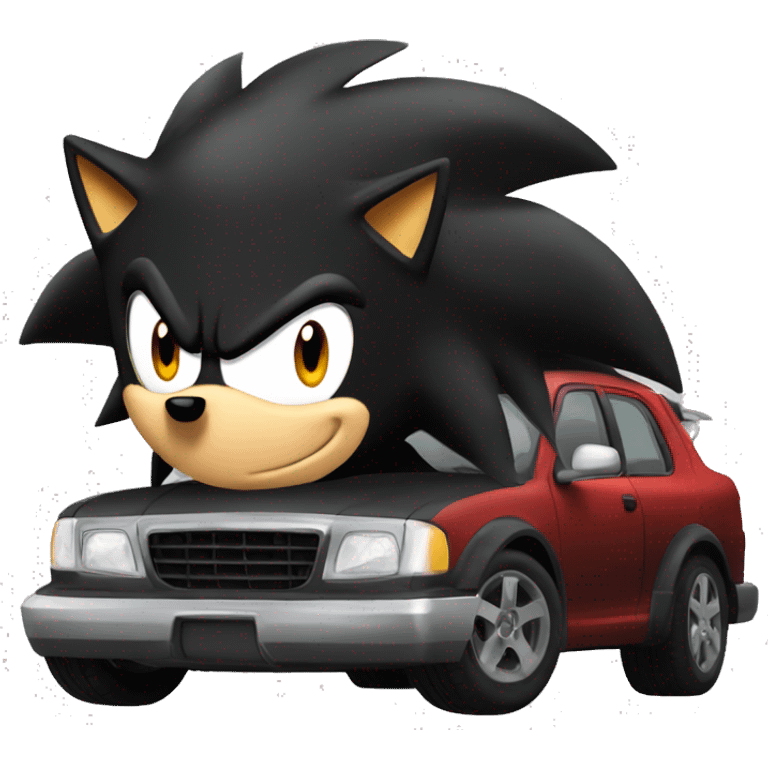 Shadow the hedgehog as a car  emoji