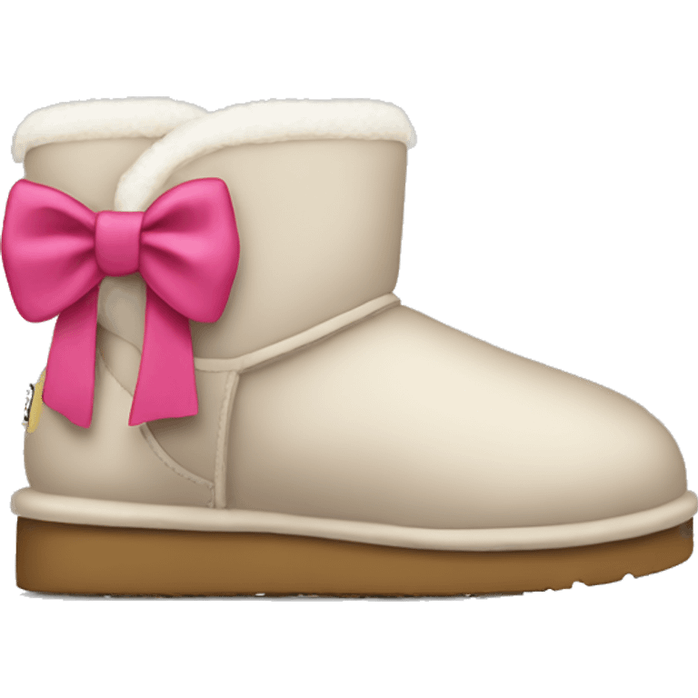 Uggs with bow on the back of them emoji