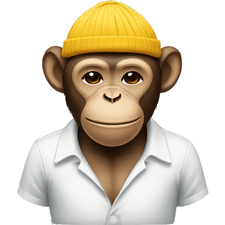 Monkey with closed eyes wearing a sleeping cap emoji